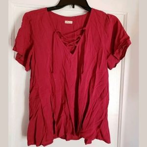 🧿5/$20🧿Hollister V-Neck Blouse Womans Medium